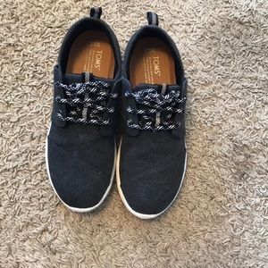 Toms del Rey black washed canvas shoe